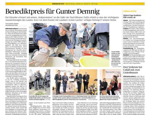 RP: Benediktpreis für Gunter Demnig